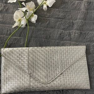 Elegant silver clutch